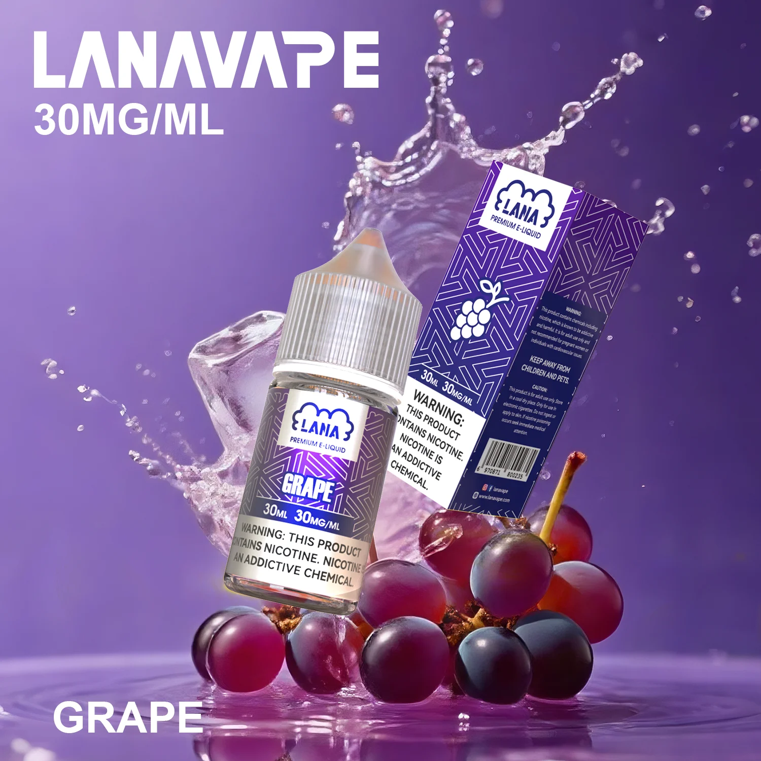LANA 拉娜 30ml 30MG 煙油推薦｜強冰涼感・滑順不嗆喉